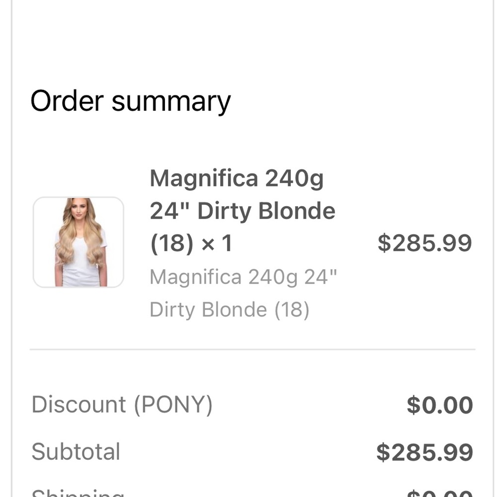 NWT Bellami 24” Blonde Clip-in Hair Extensions